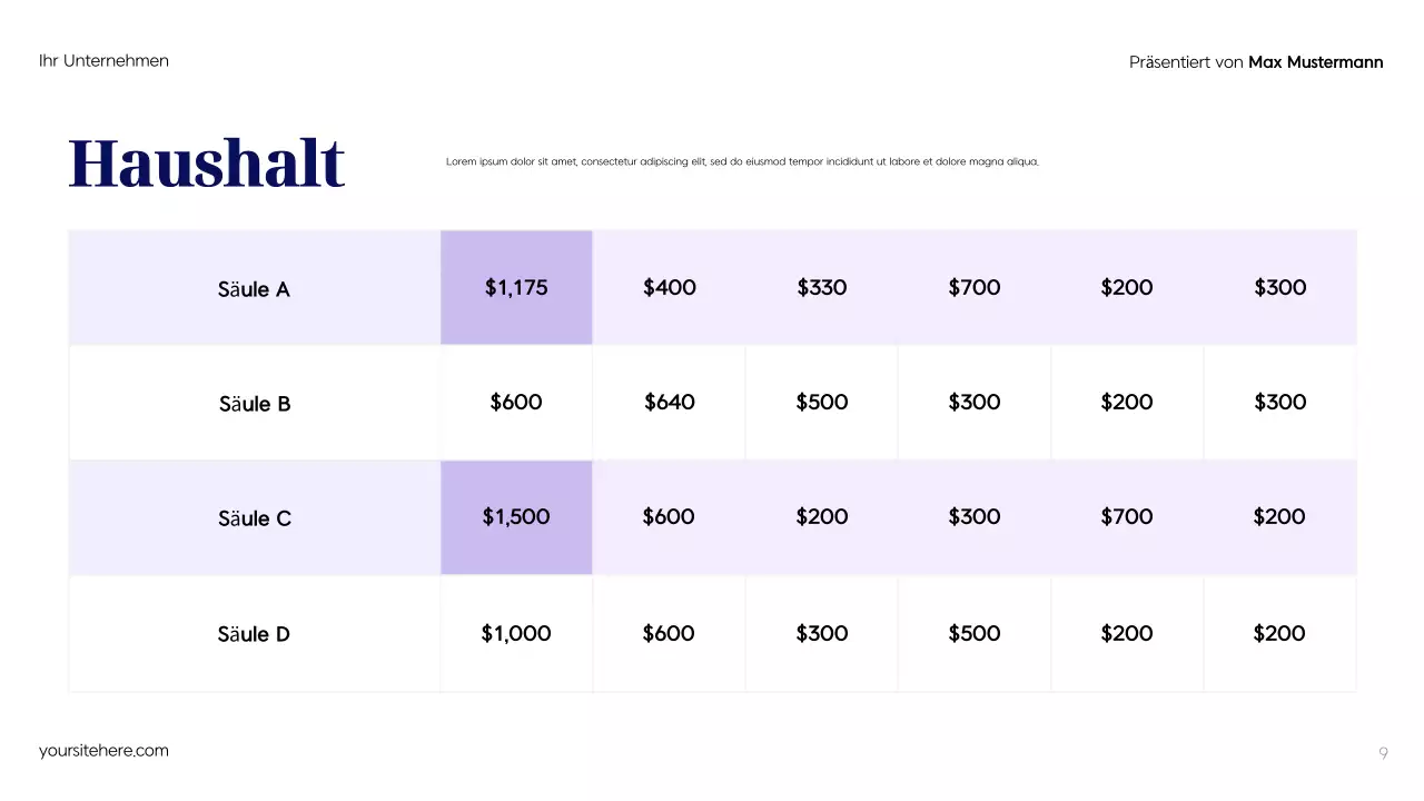 Blue Modern Werbeplan