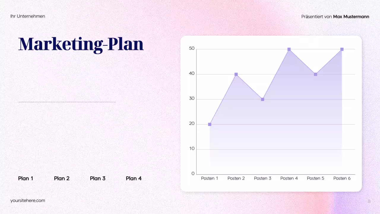 Blue Modern Werbeplan