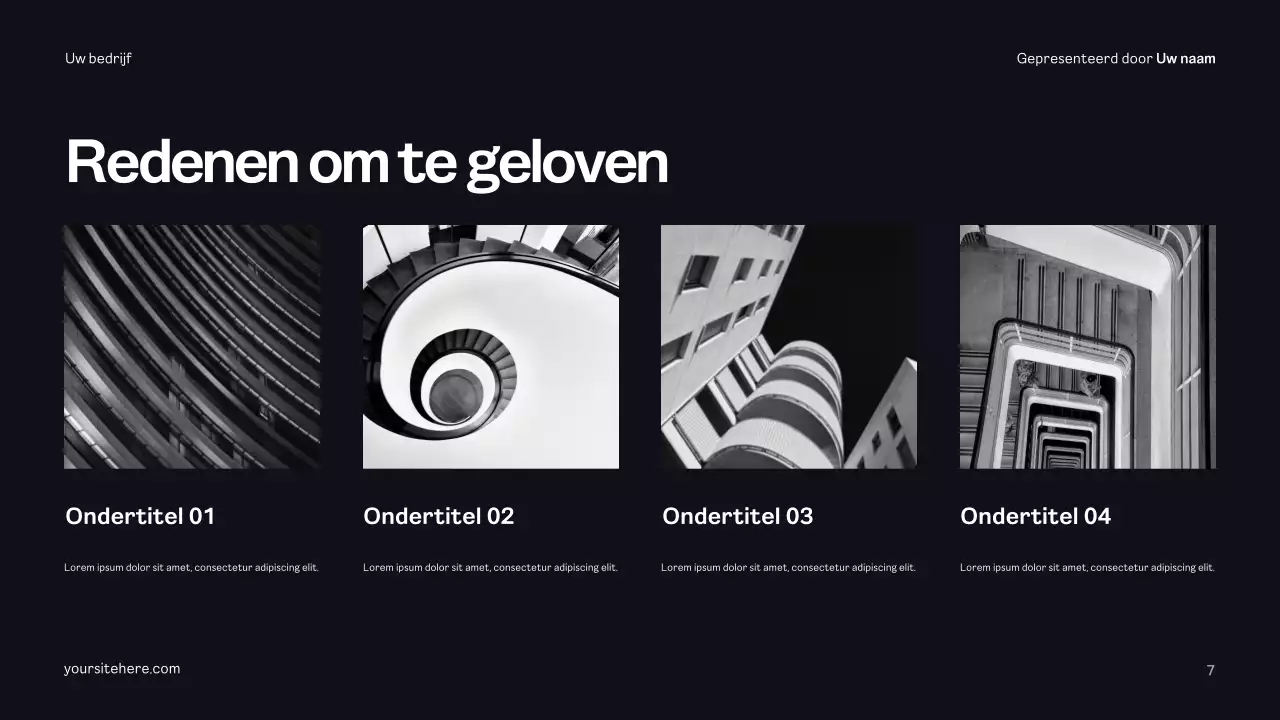 Geel modern reclameplan
