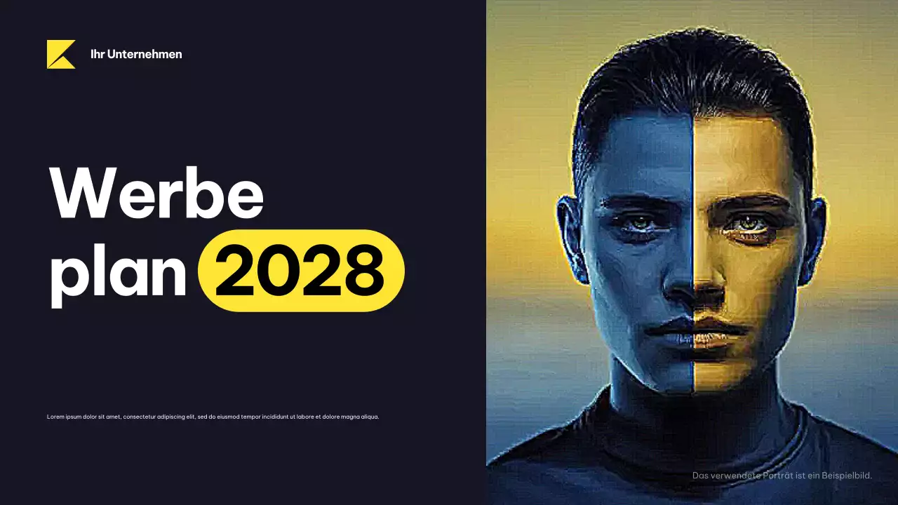 Navy Modern Advertising Plan Dokument