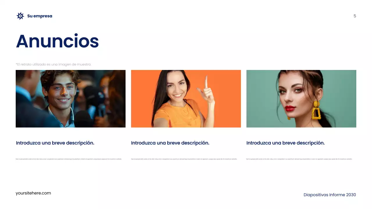 Informe publicitario Blue Abstract