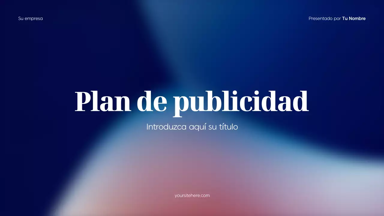 Plan de publicidad Blue Modern