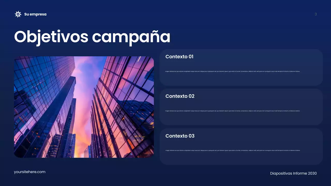 Informe publicitario Blue Abstract