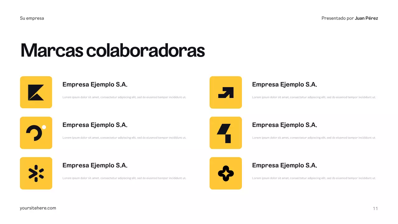 Plan de publicidad Yellow Modern