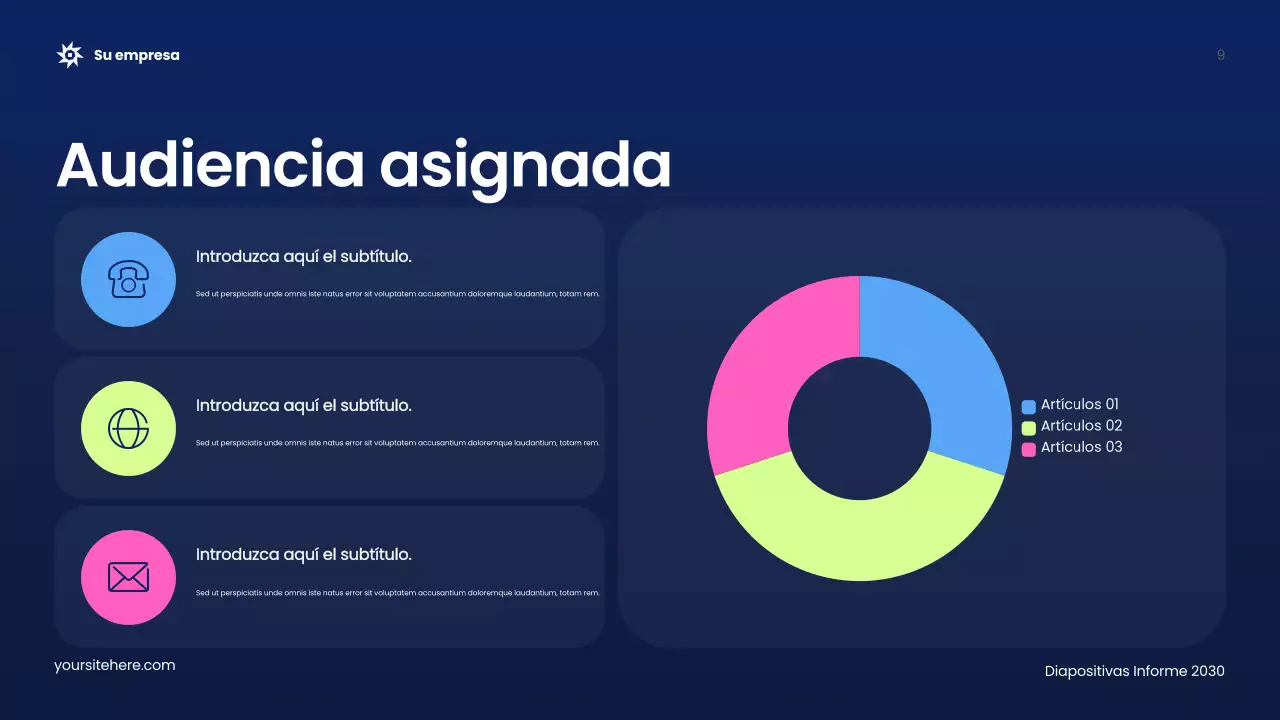 Informe publicitario Blue Abstract