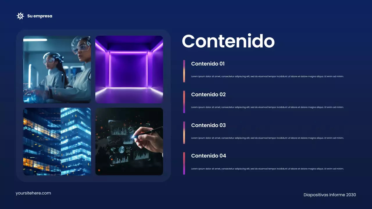 Informe publicitario Blue Abstract