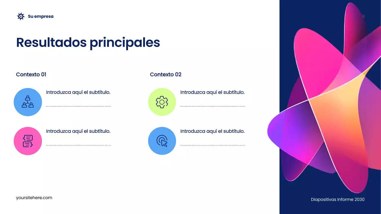 Informe publicitario Blue Abstract