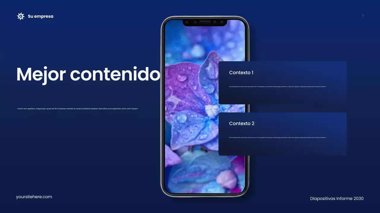 Informe publicitario Blue Abstract