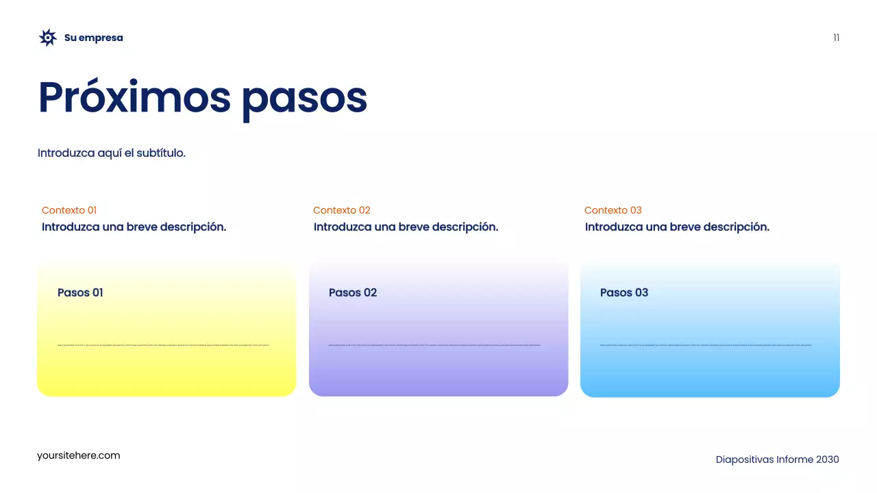 Informe publicitario Blue Abstract