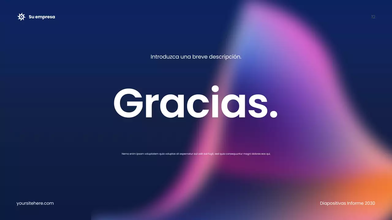 Informe publicitario Blue Abstract