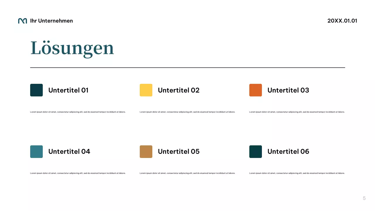 Teal Professional Startup Präsentation