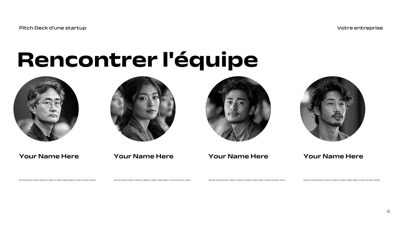 Le pitch d'une startup moderne noire