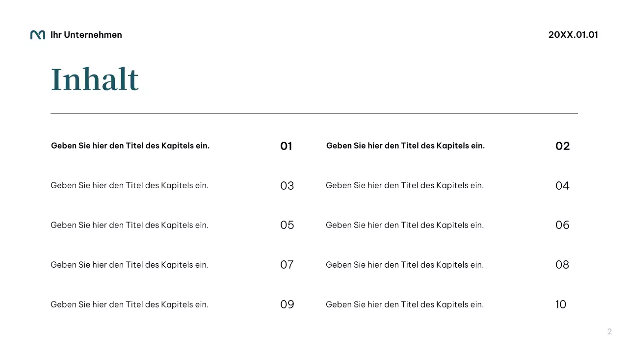 Teal Professional Startup Präsentation