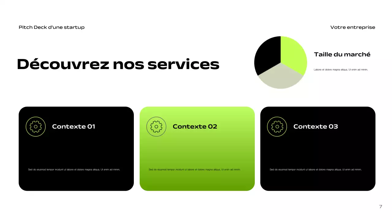 Le pitch d'une startup moderne noire