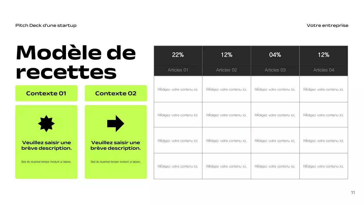 Le pitch d'une startup moderne noire