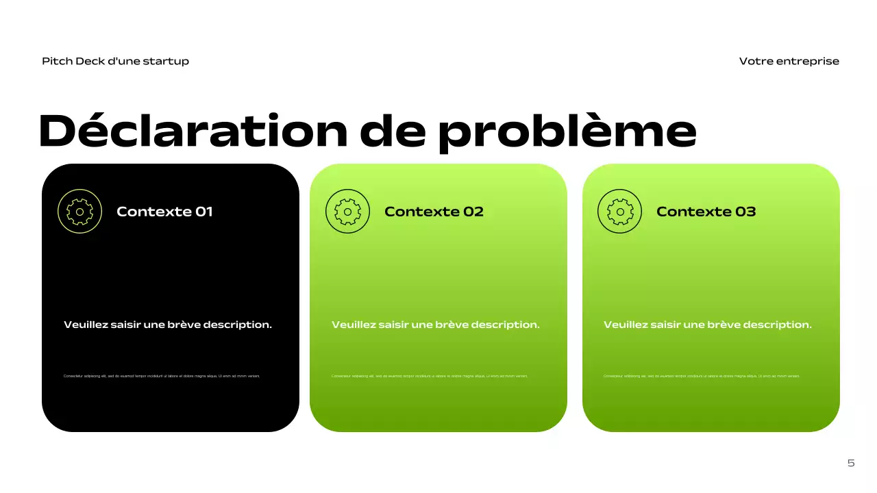 Le pitch d'une startup moderne noire