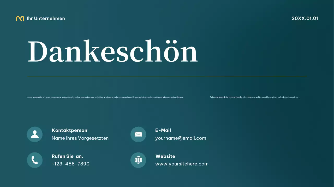 Teal Professional Startup Präsentation