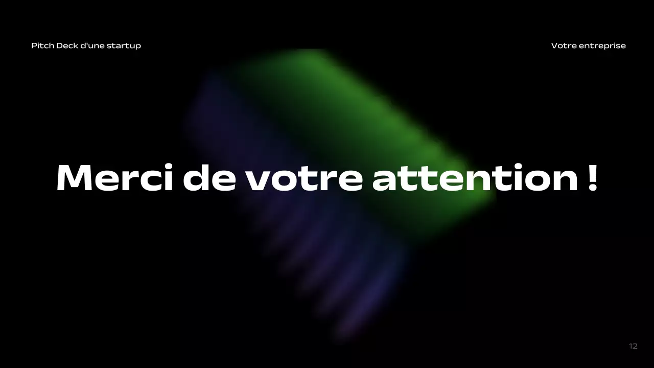 Le pitch d'une startup moderne noire