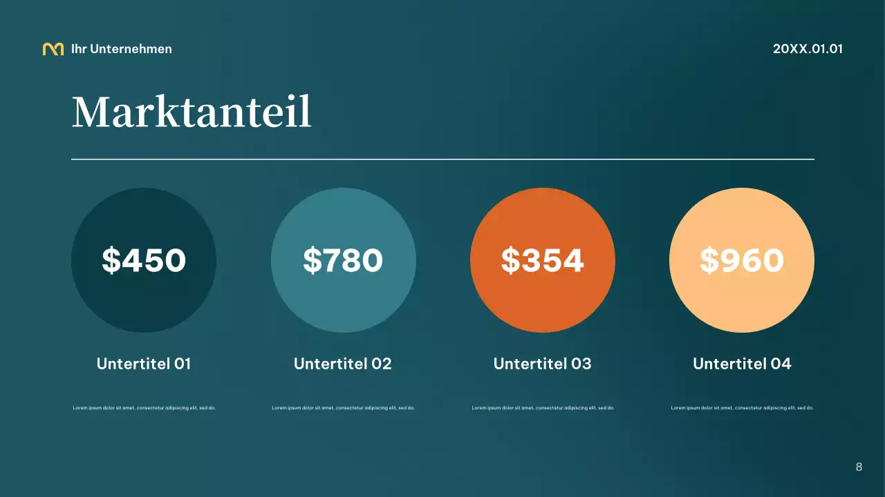 Teal Professional Startup Präsentation