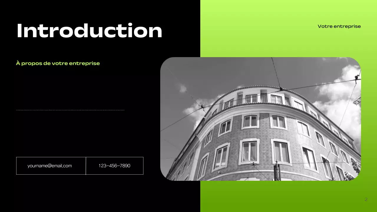 Le pitch d'une startup moderne noire