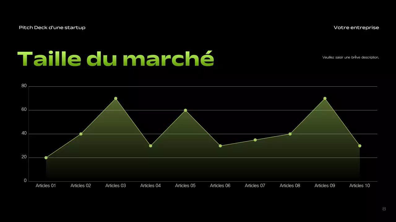 Le pitch d'une startup moderne noire