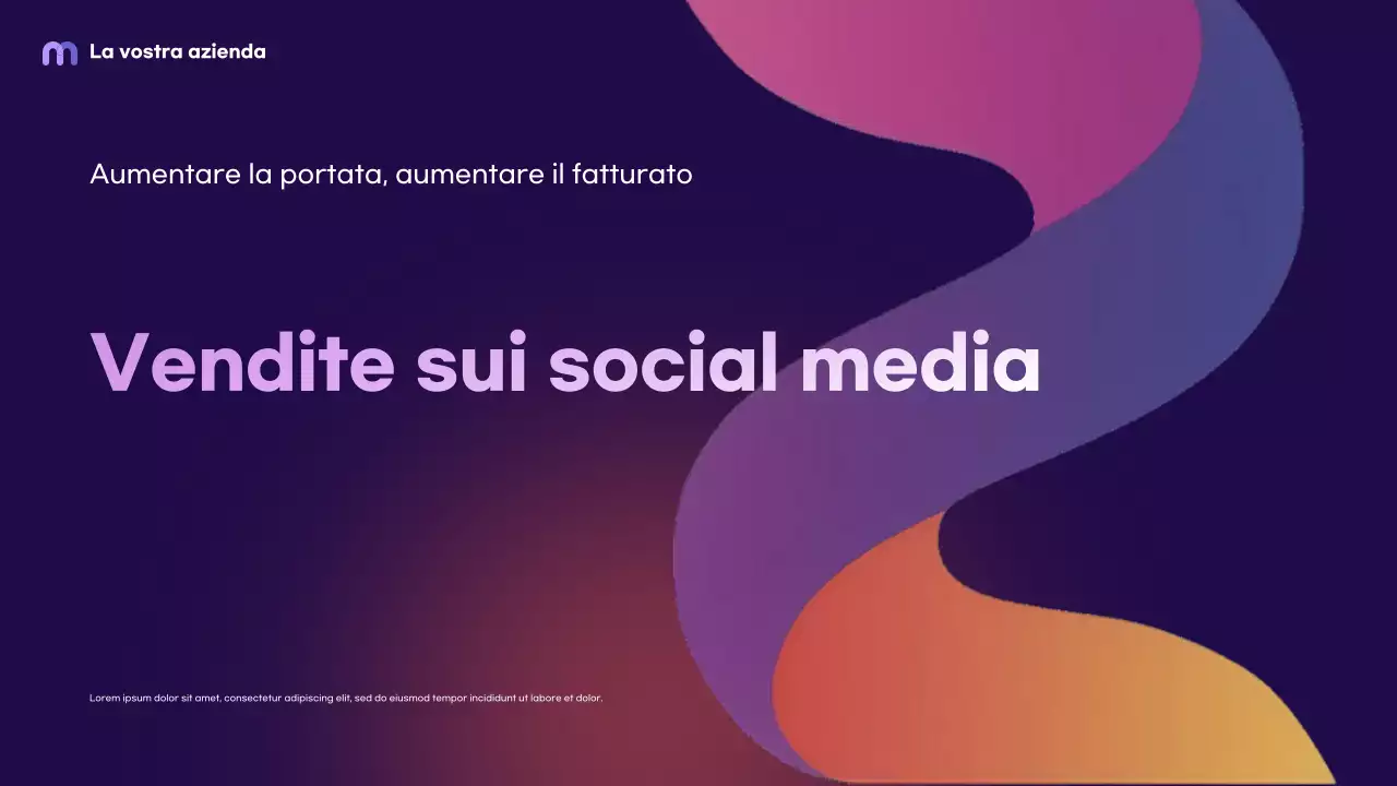 Promozione dei social media moderna in viola