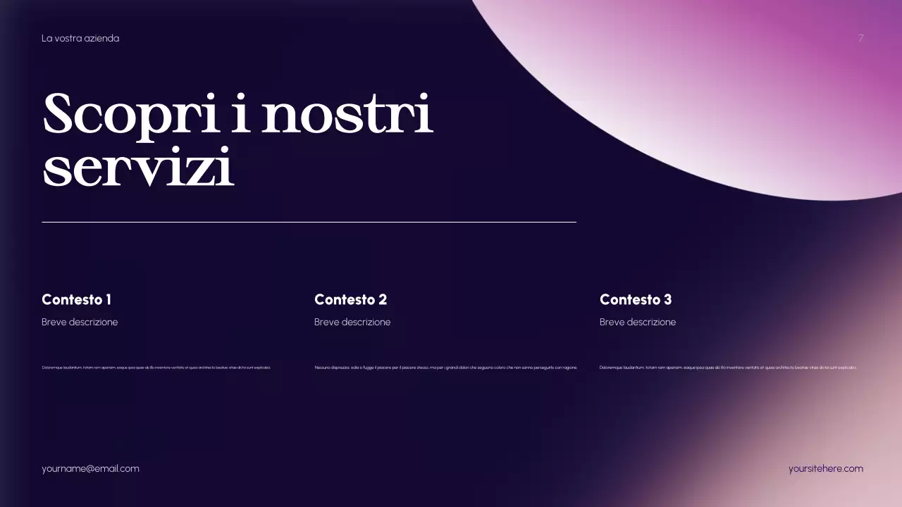 Pitch di startup viola astratto