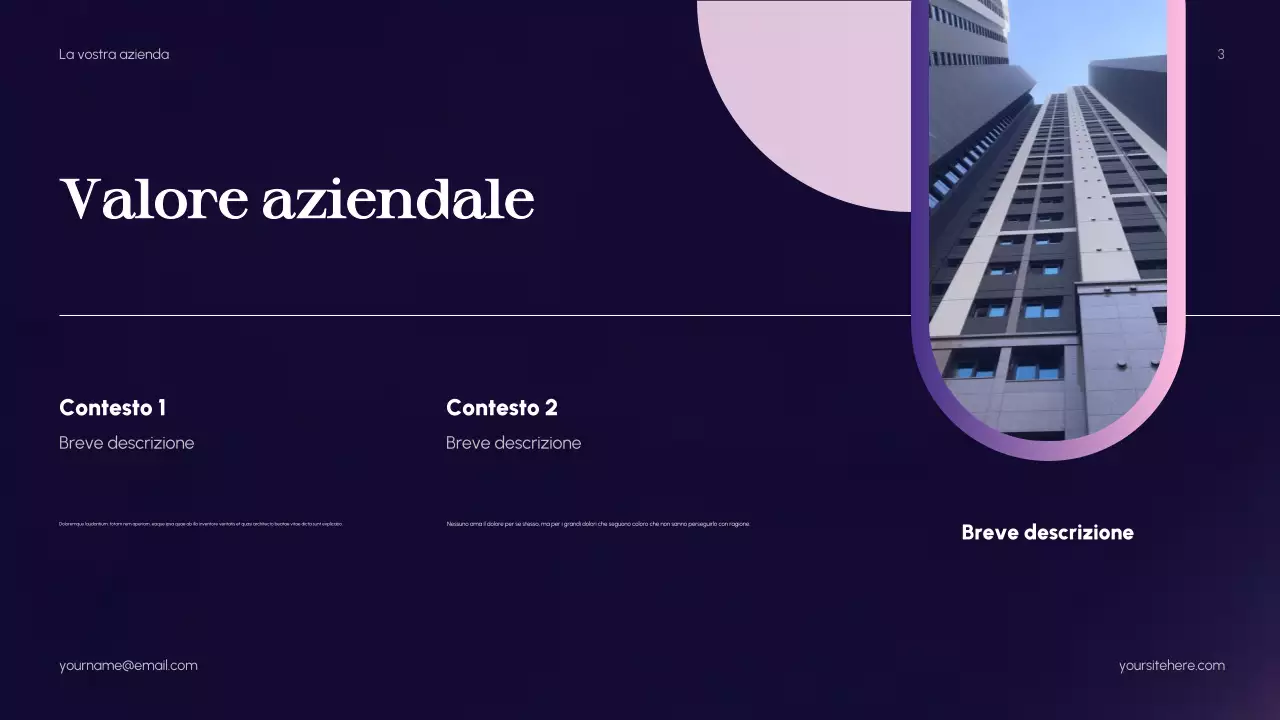 Pitch di startup viola astratto