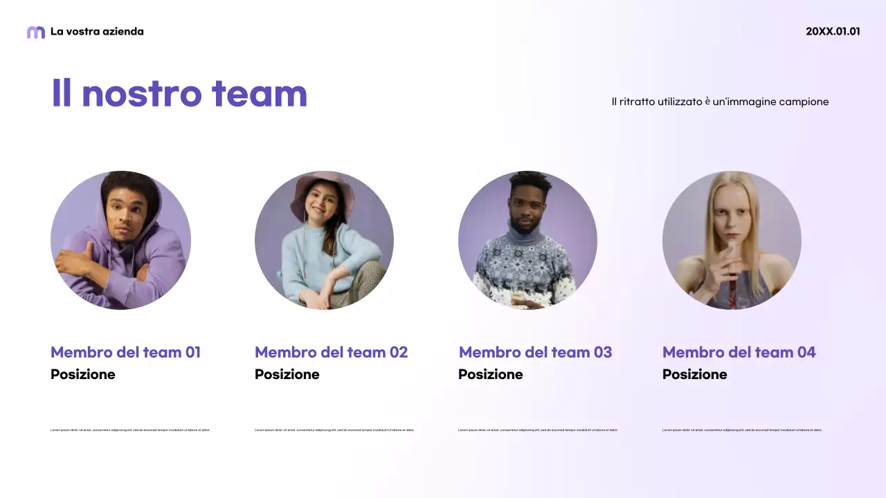 Promozione dei social media moderna in viola