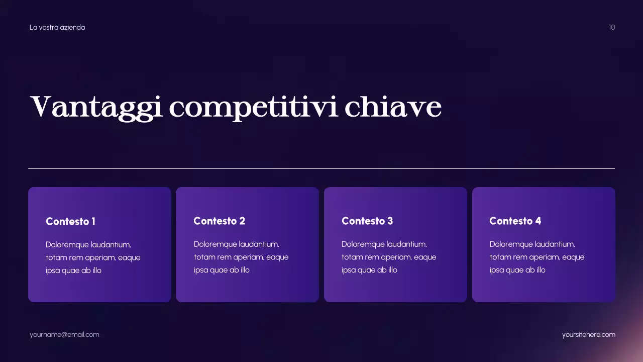 Pitch di startup viola astratto