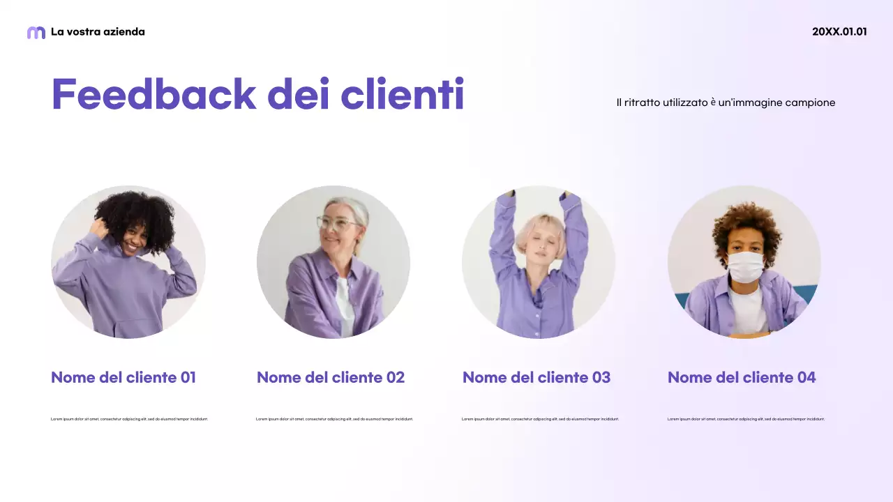 Promozione dei social media moderna in viola