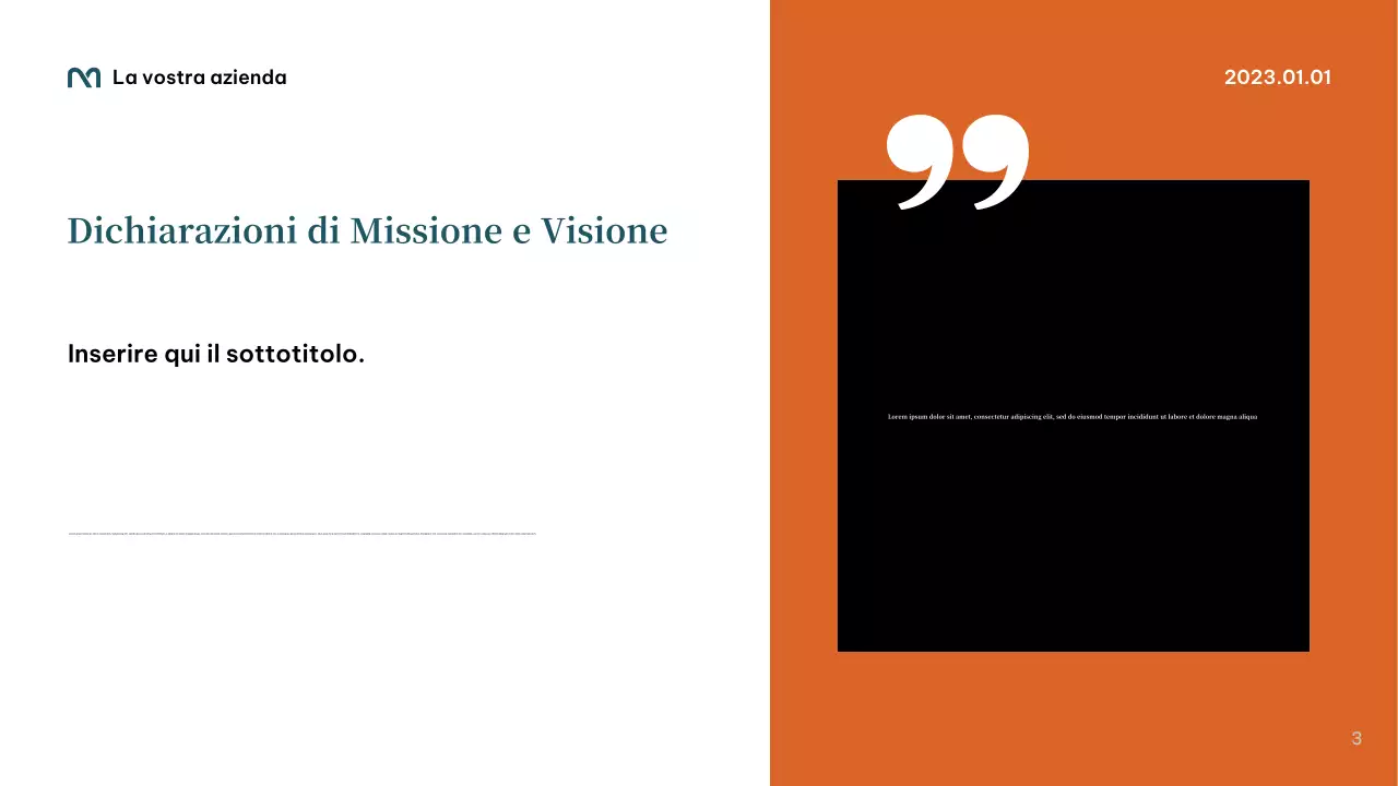 Presentazione professionale Teal Startup