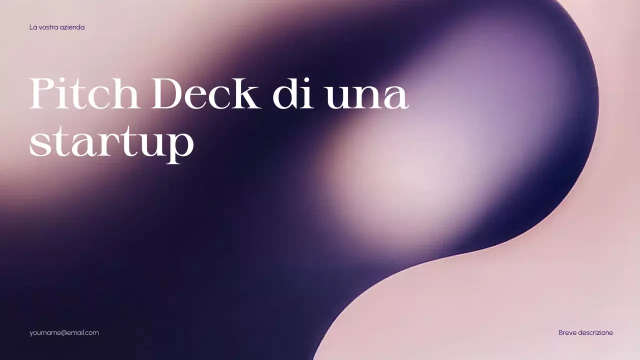 Pitch di startup viola astratto