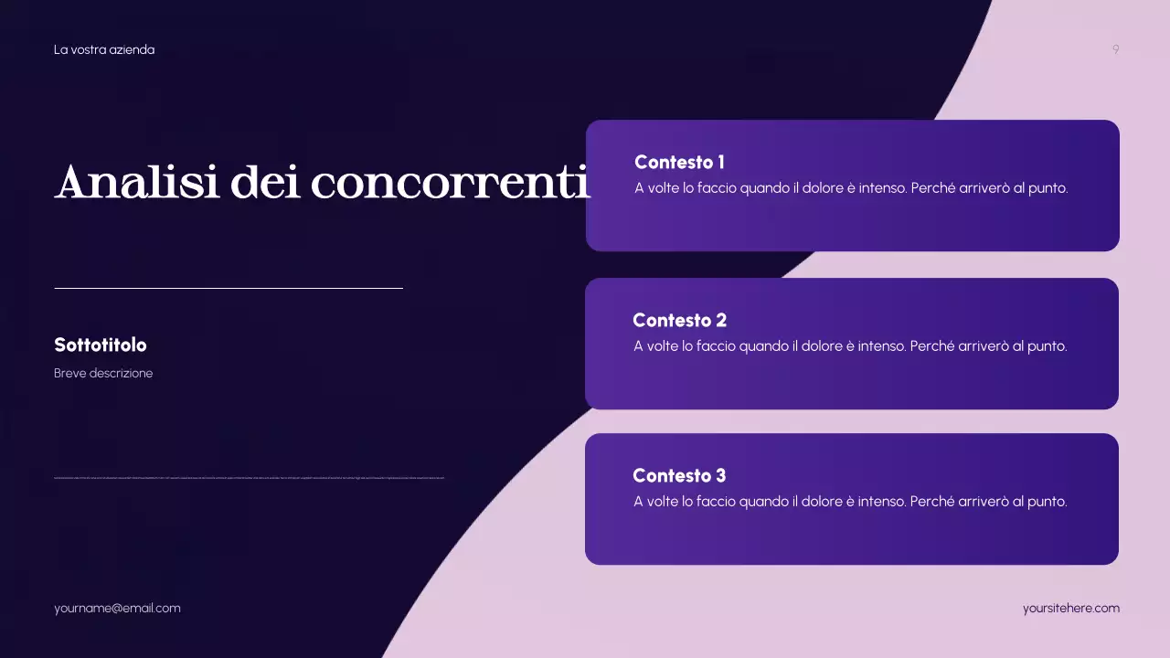 Pitch di startup viola astratto