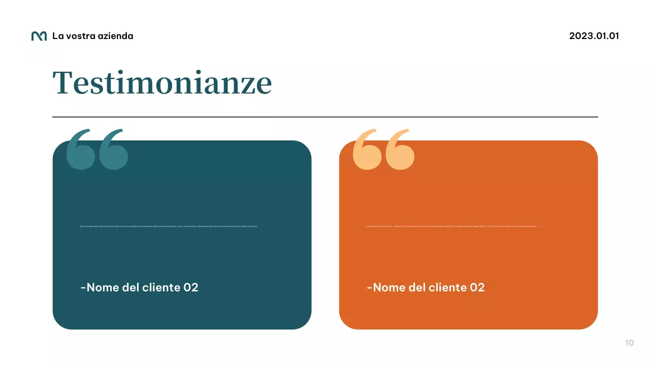 Presentazione professionale Teal Startup