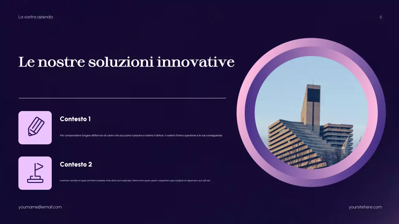 Pitch di startup viola astratto