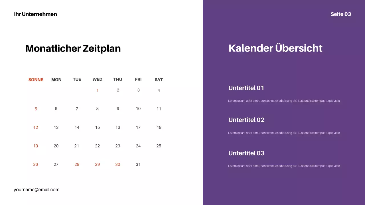 lila moderne Finanzpräsentation