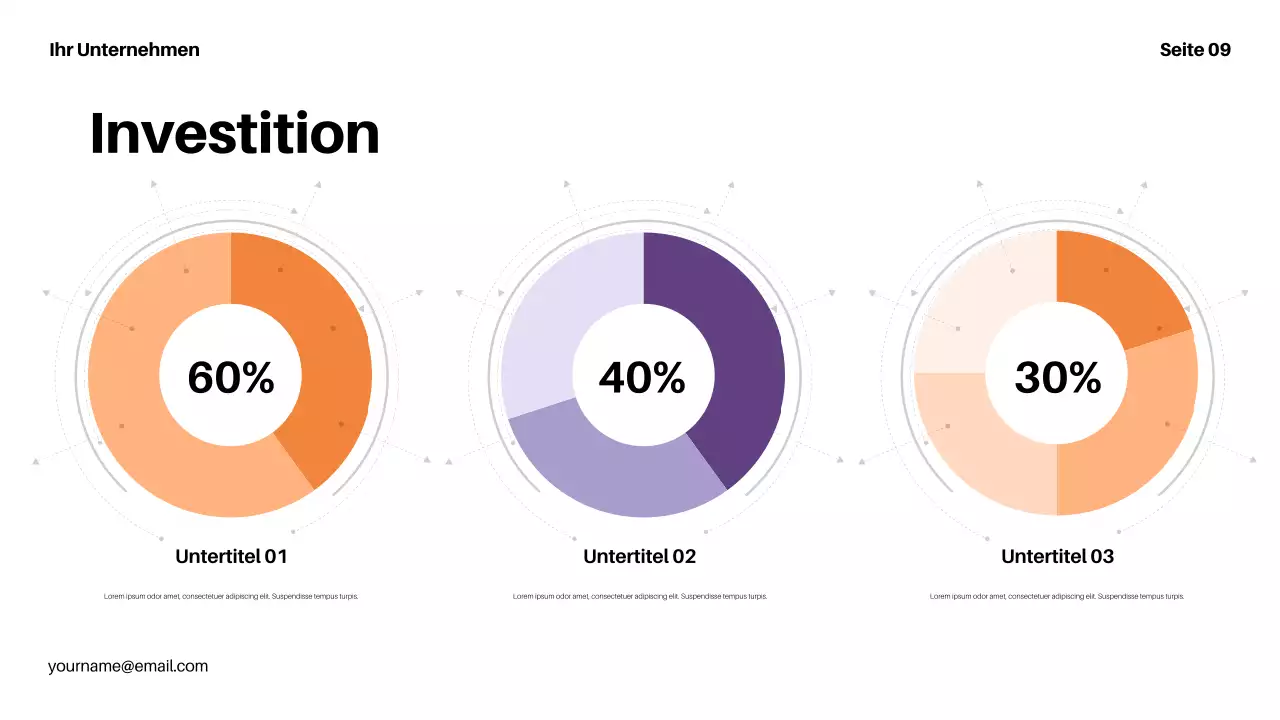 lila moderne Finanzpräsentation