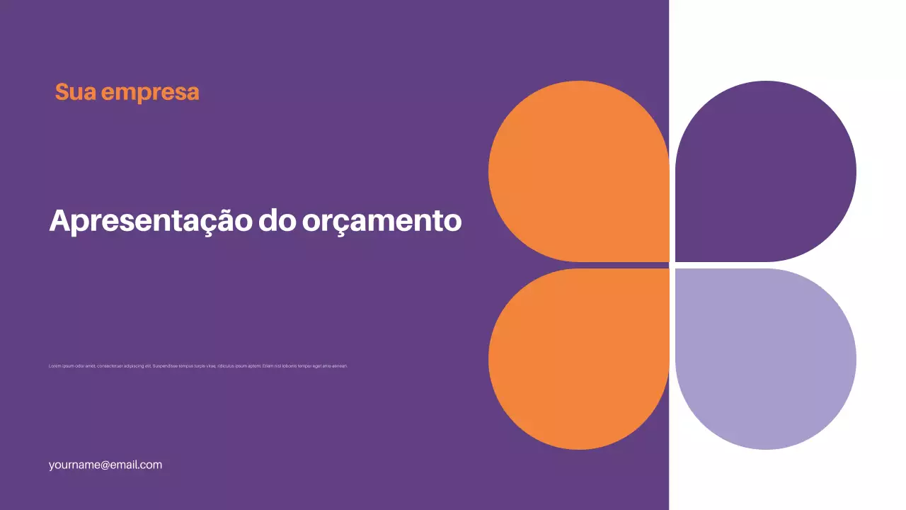 apresentação financeira moderna púrpura