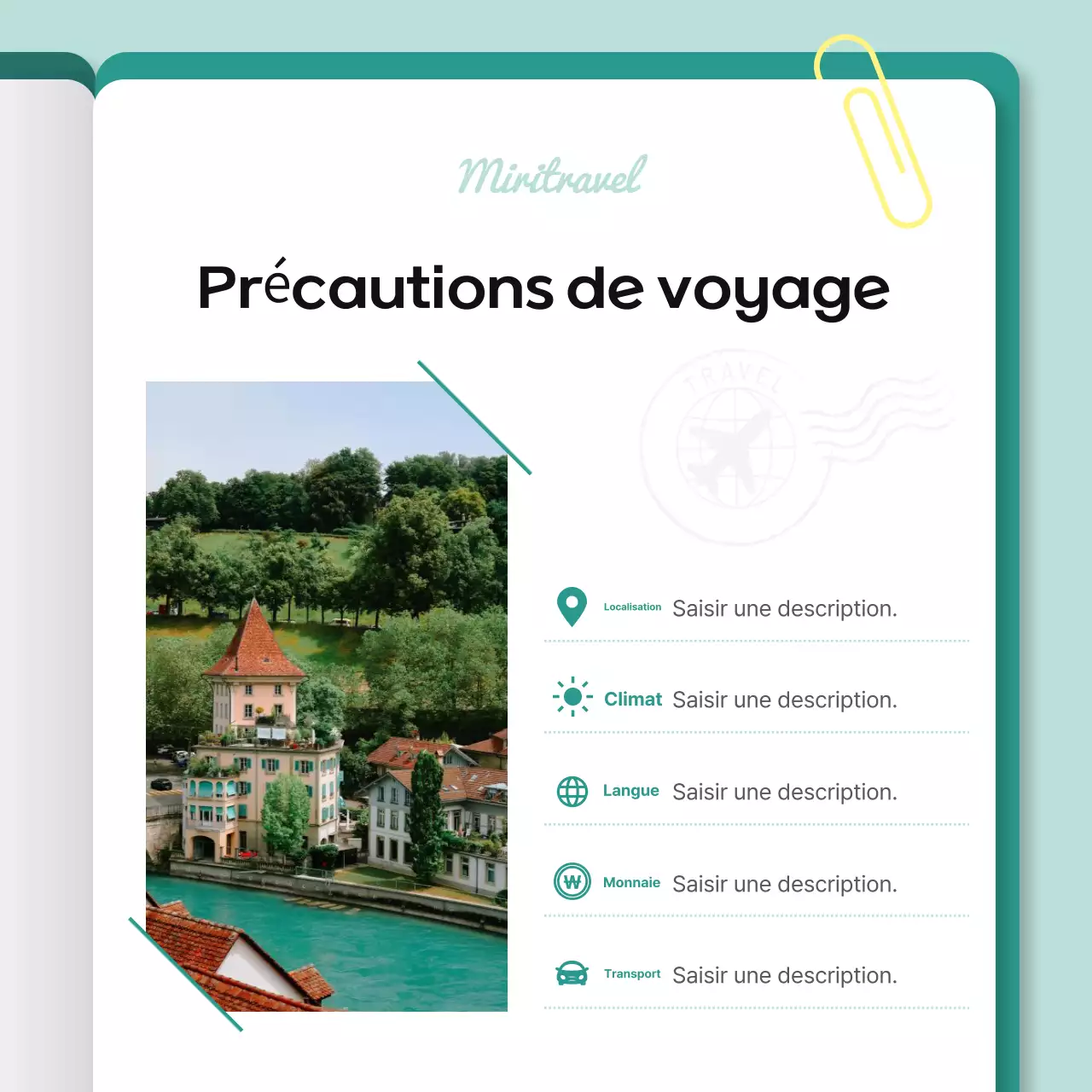 Guide de voyage Mint Simple