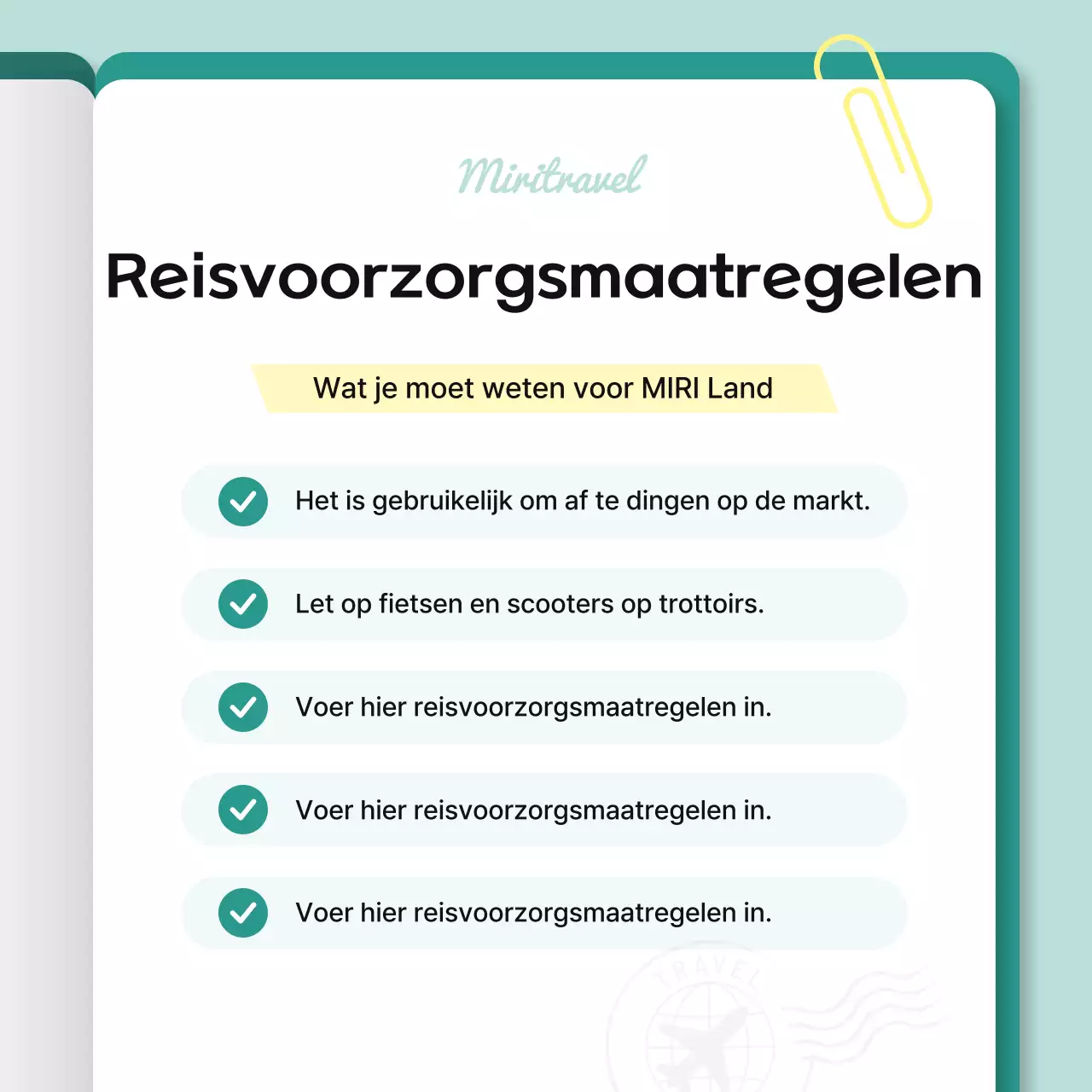 Eenvoudige reisgids van Mint