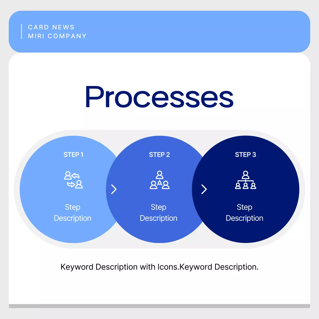 A simple business post in blue