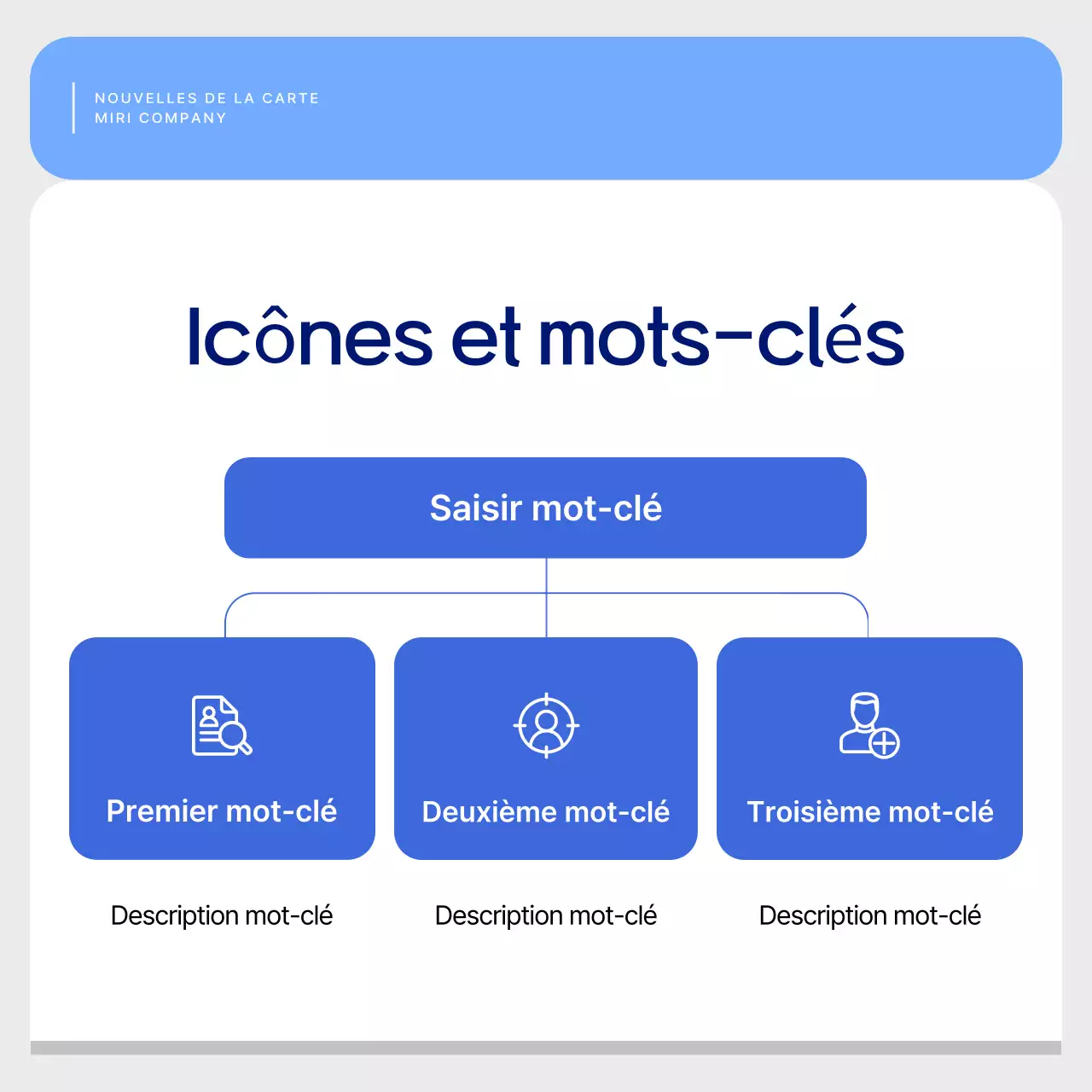 Postes d'affaires simples en bleu
