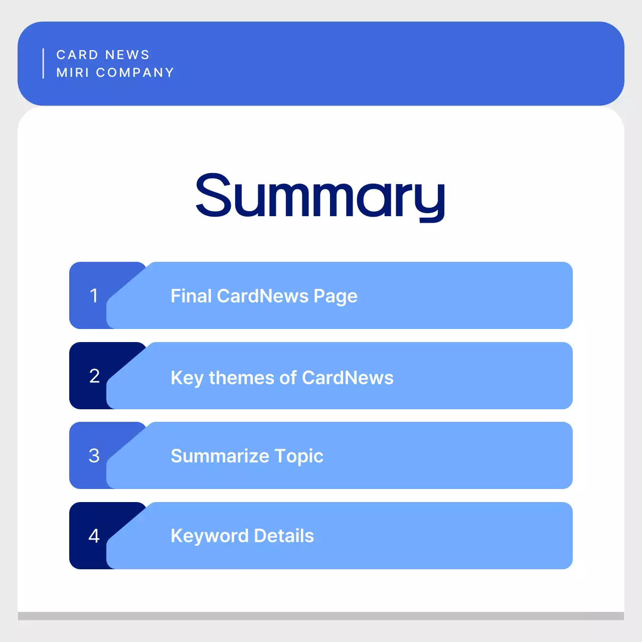 A simple business post in blue
