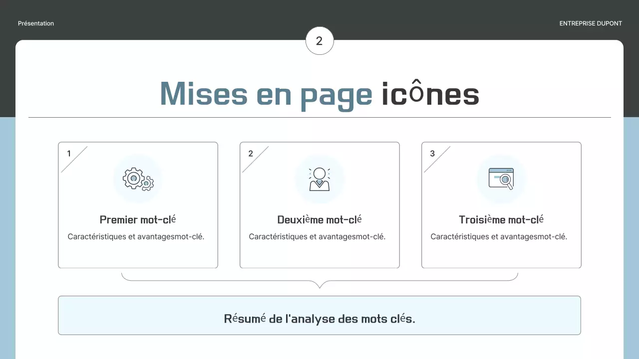 Un plan d'entreprise simple en gris et bleu clair