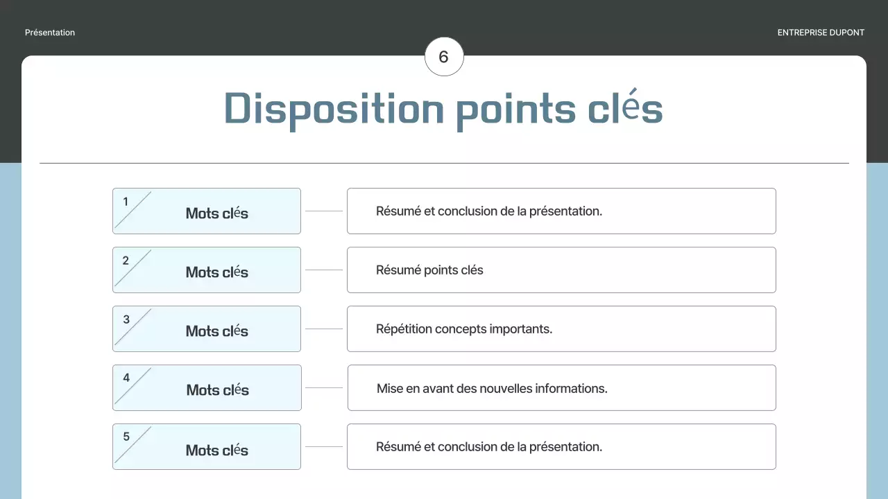 Un plan d'entreprise simple en gris et bleu clair