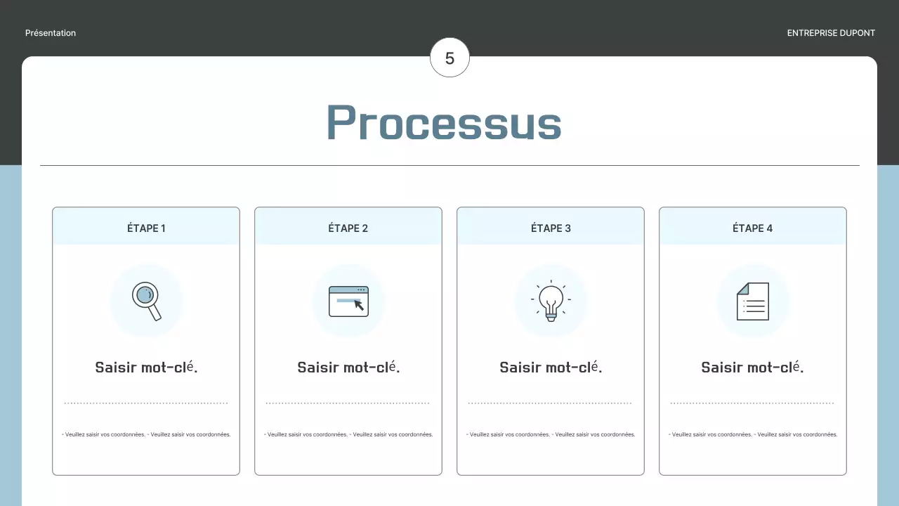 Un plan d'entreprise simple en gris et bleu clair