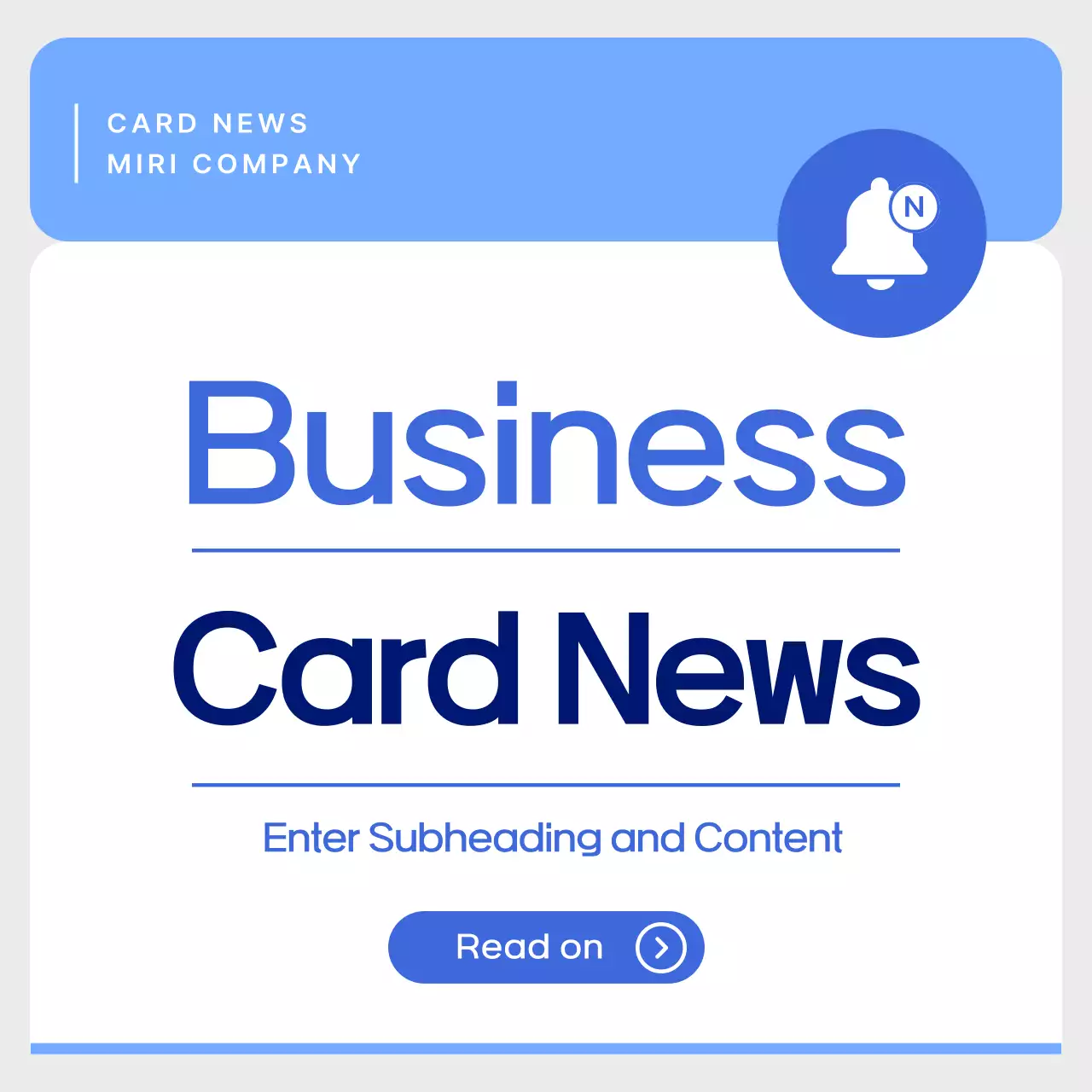 A simple business post in blue