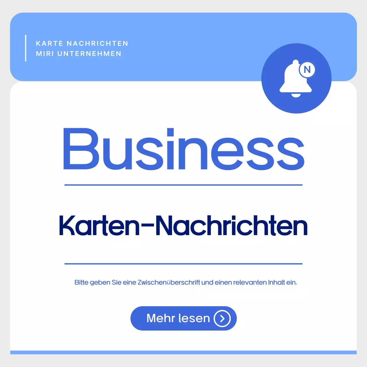 Einfache Geschäftspost in Blau