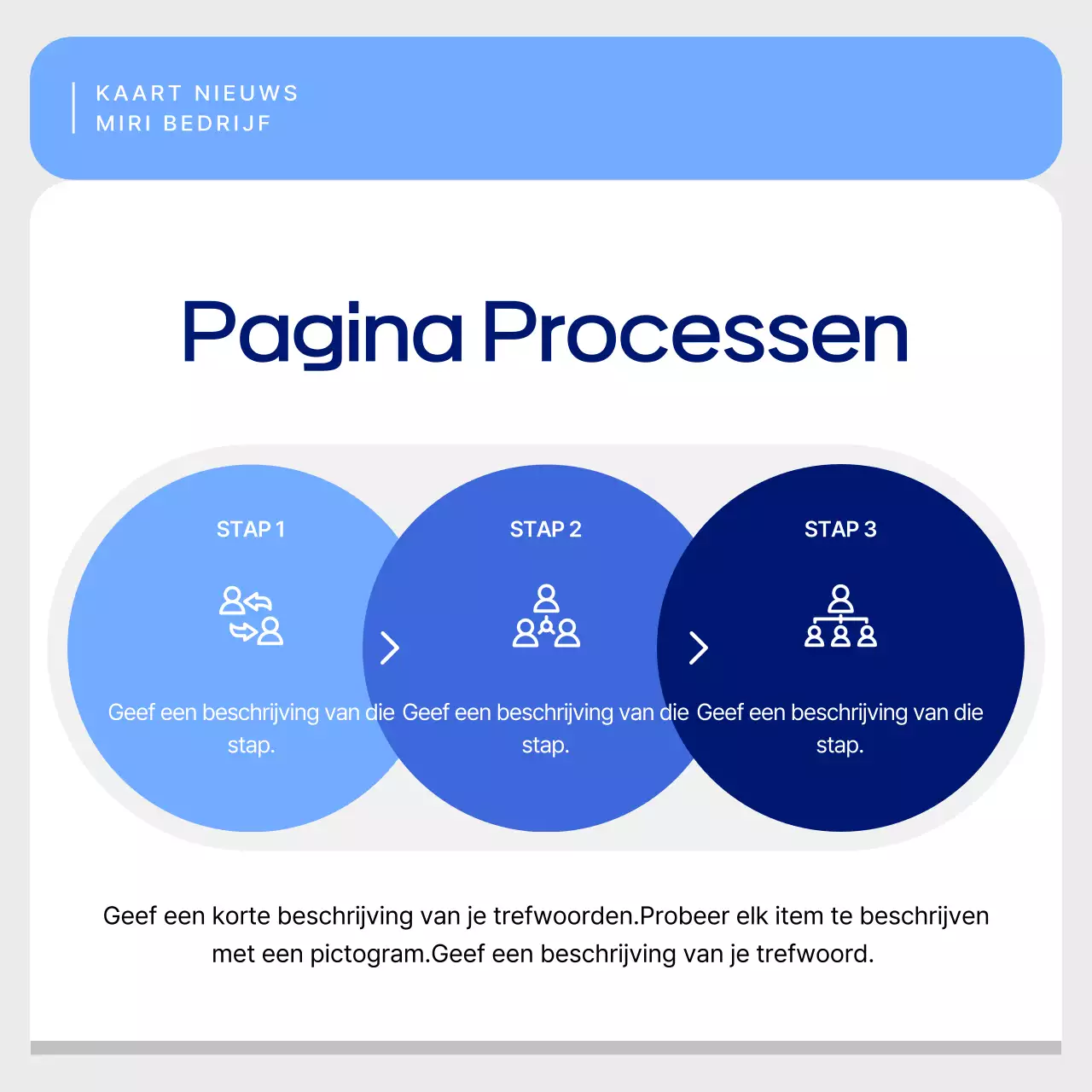 Eenvoudige zakelijke berichten in blauw